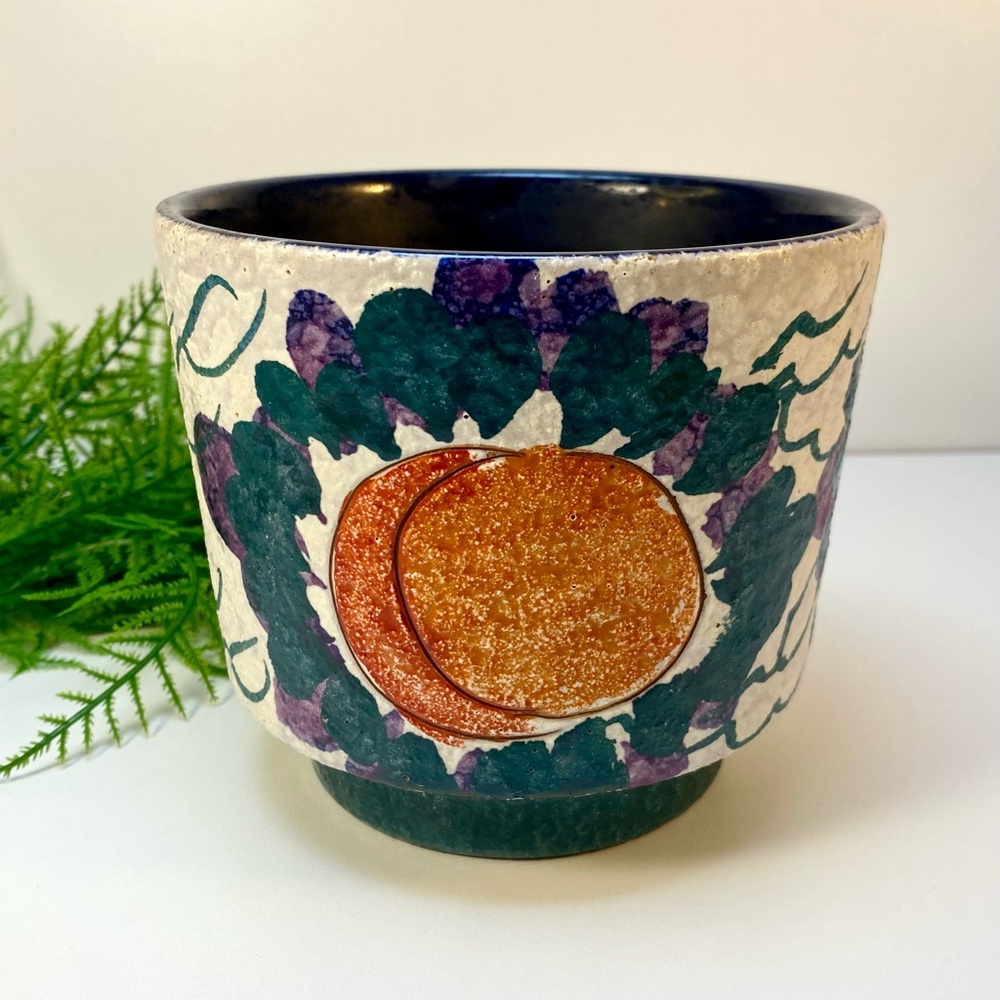 Vintage MAREI Keramik West Germany hand painted ceramic planter